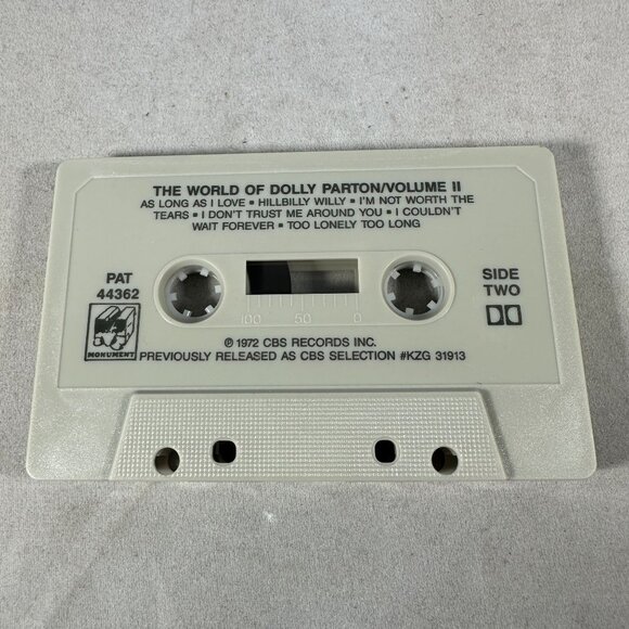 The World Of Dolly Parton Vol II Cassette Tape 1972 Country Monument Classics - Picture 3 of 4